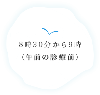 8時30分から9時 （午前の診療前）